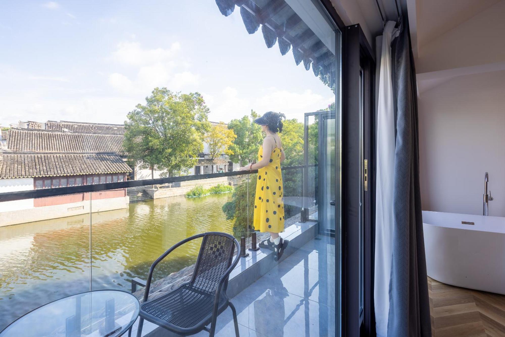 Tongli Slowlife River View Inn Суджоу Екстериор снимка