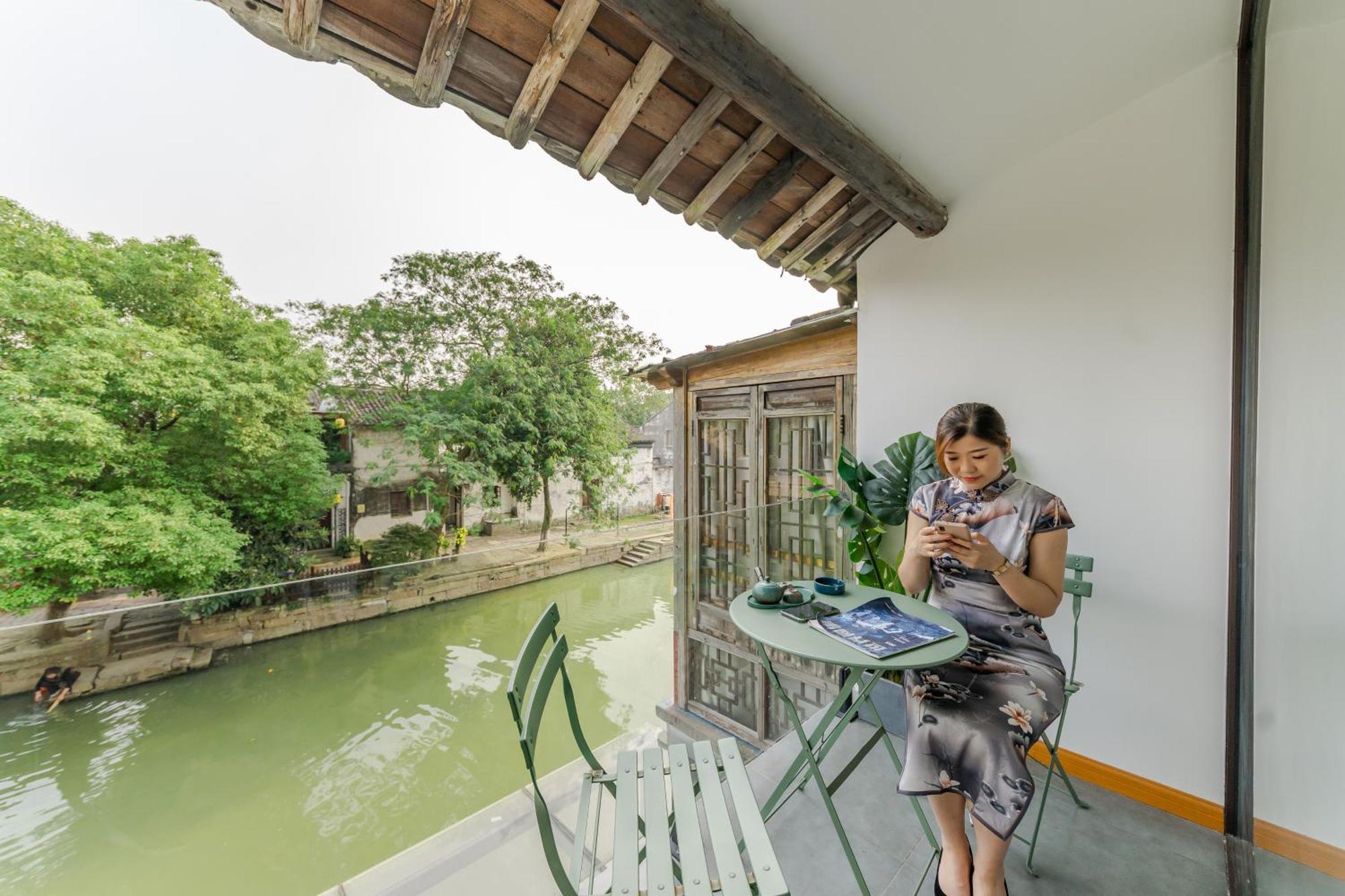Tongli Slowlife River View Inn Суджоу Екстериор снимка
