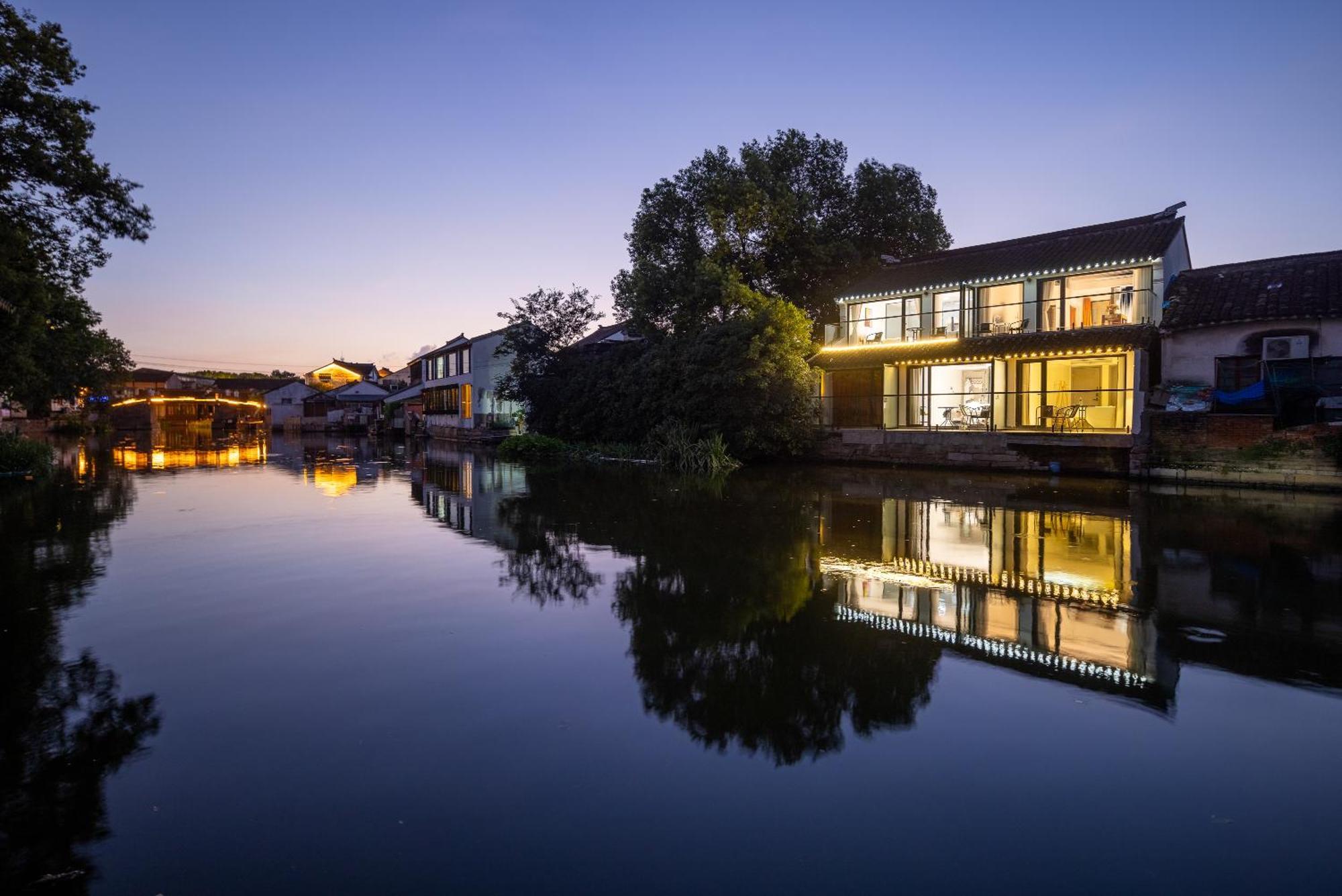 Tongli Slowlife River View Inn Суджоу Екстериор снимка